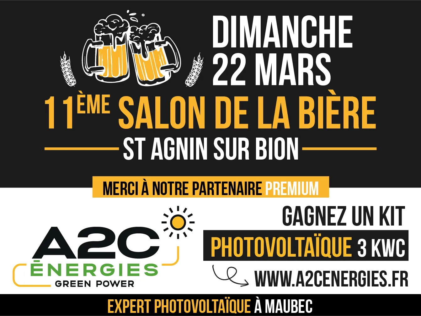 A2C ENERGIES – Sponsor du 11ème Salon de la Bière à St-Agnin sur Bion (38)