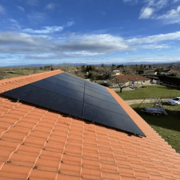 Panneaux photovoltaïque sur un toit