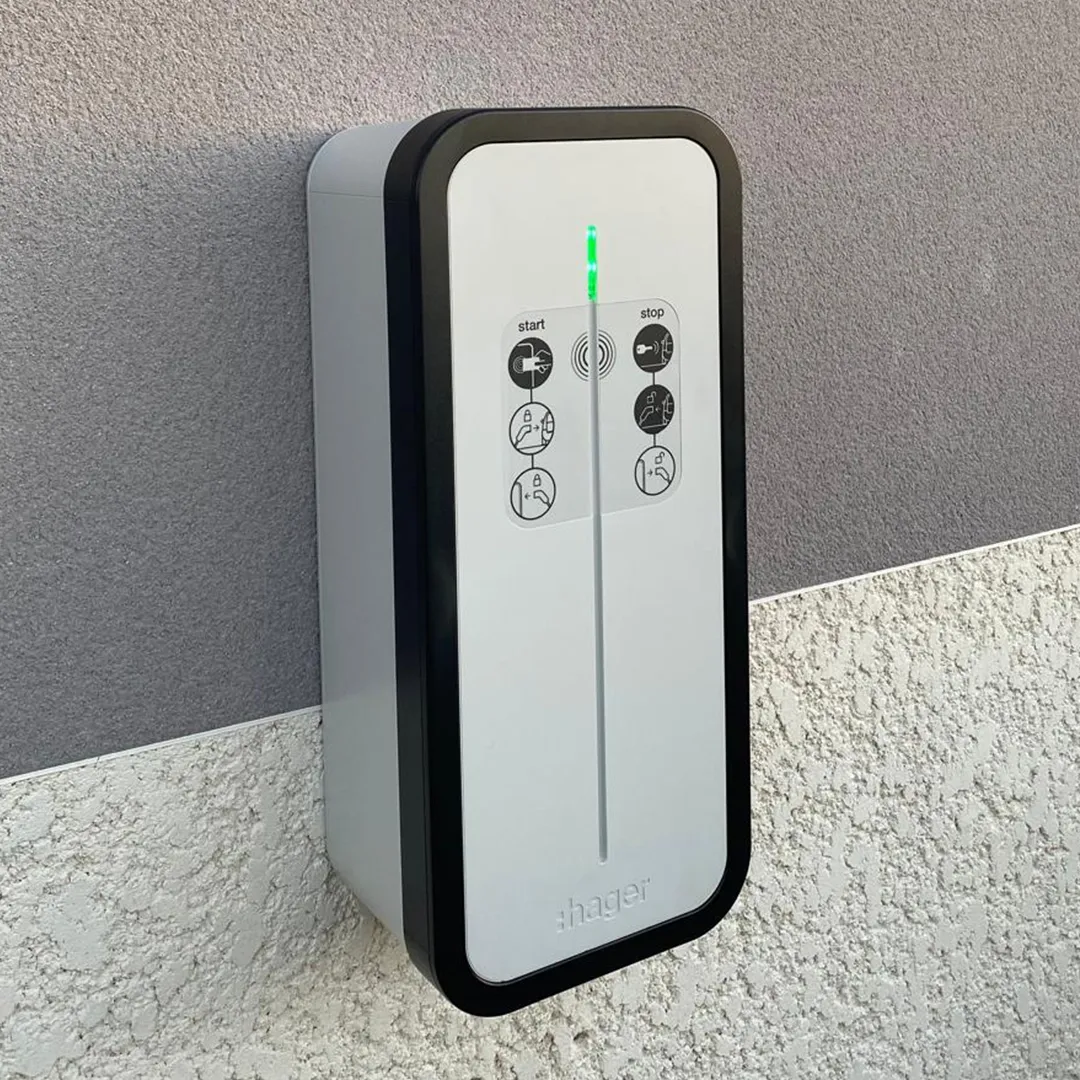 Installation d'une borne de recharge HAGER 22 kW Tetra