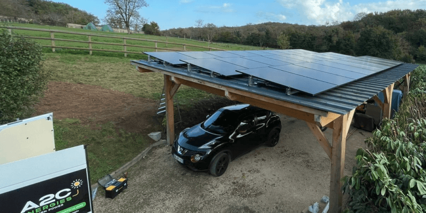 Installation d’une centrale photovoltaïque sur carport à Courtenay