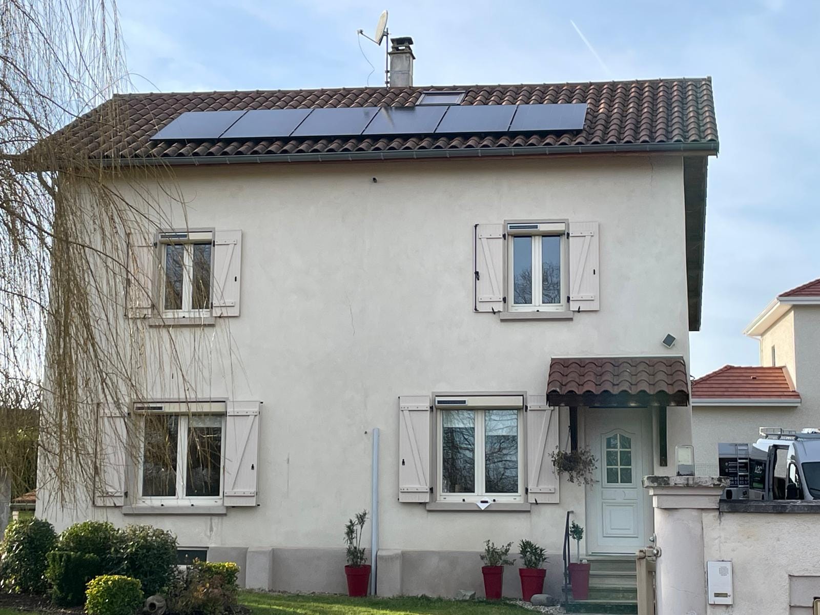 Panneaux photovoltaïque sur un toit