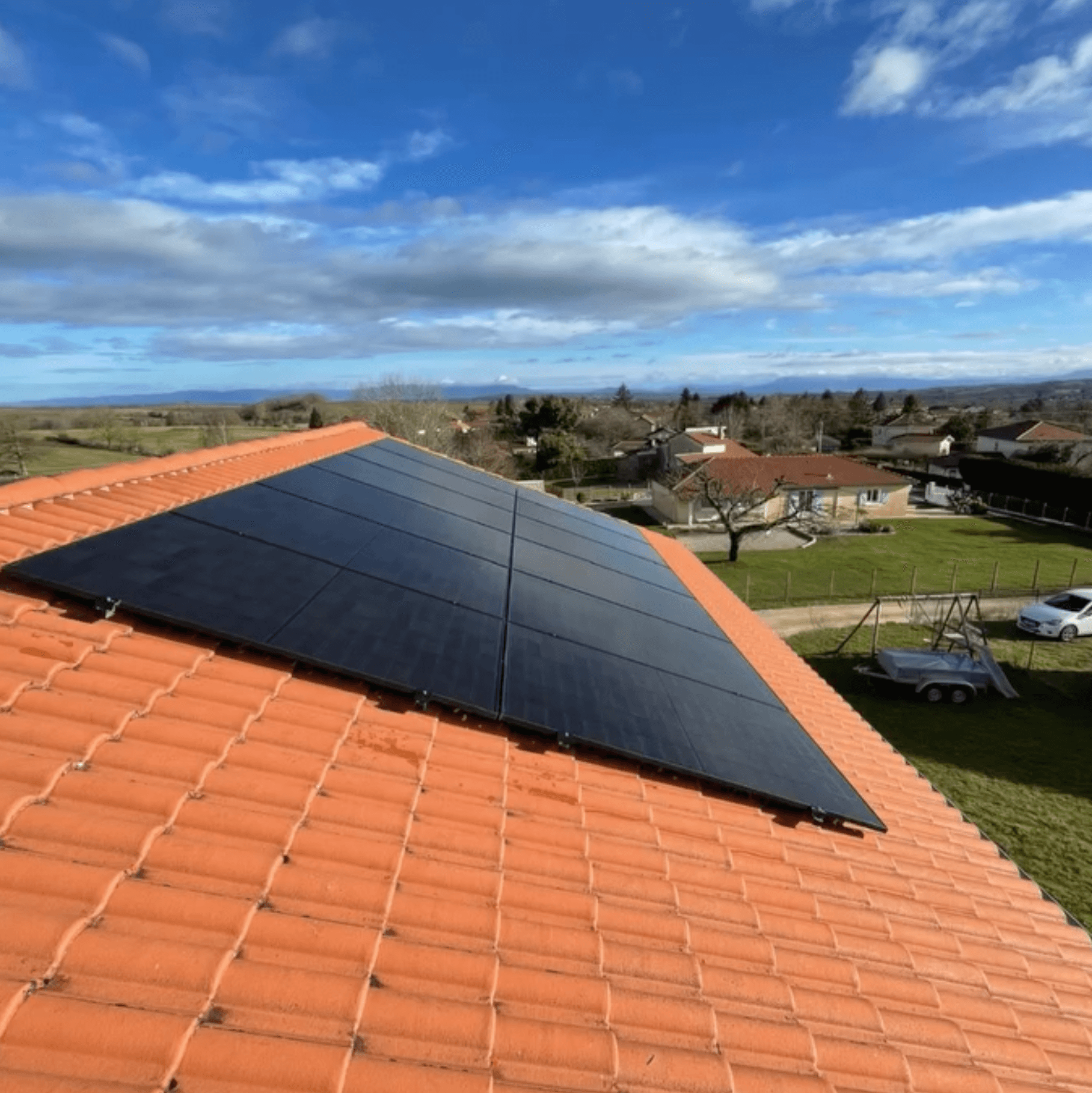Panneaux photovoltaïque sur un toit